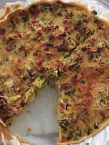 Quiche aux poireaux et aux lardons