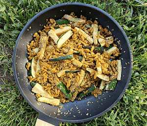 Orzo thaï et courgettes