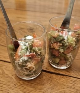 Verrines orzo ail des ours