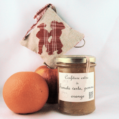 Confiture extra de tomate verte, pomme et orange