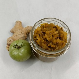 Relish de tomate verte, céleri et chou
